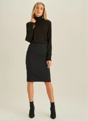 1053 Black Pencil Skirt