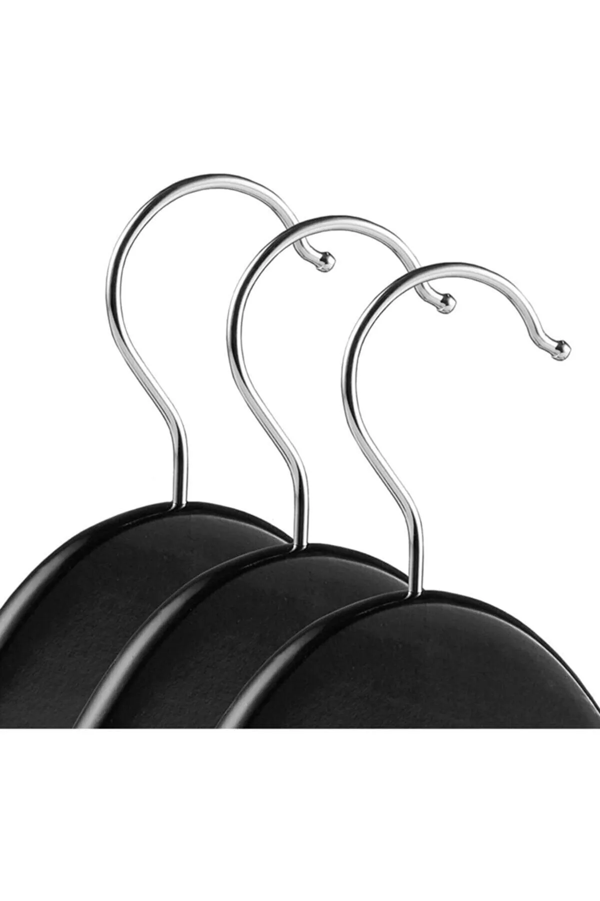 24 Pcs Wooden Look Plastic Hanger Black Clothes Shirt Trousers Hanger Heavy Duty Robust Quality
