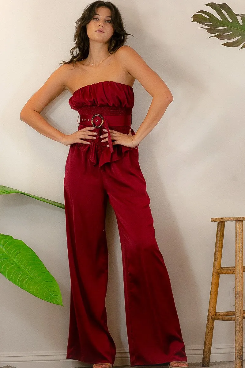 Amani Silky Tube Top Pant Set