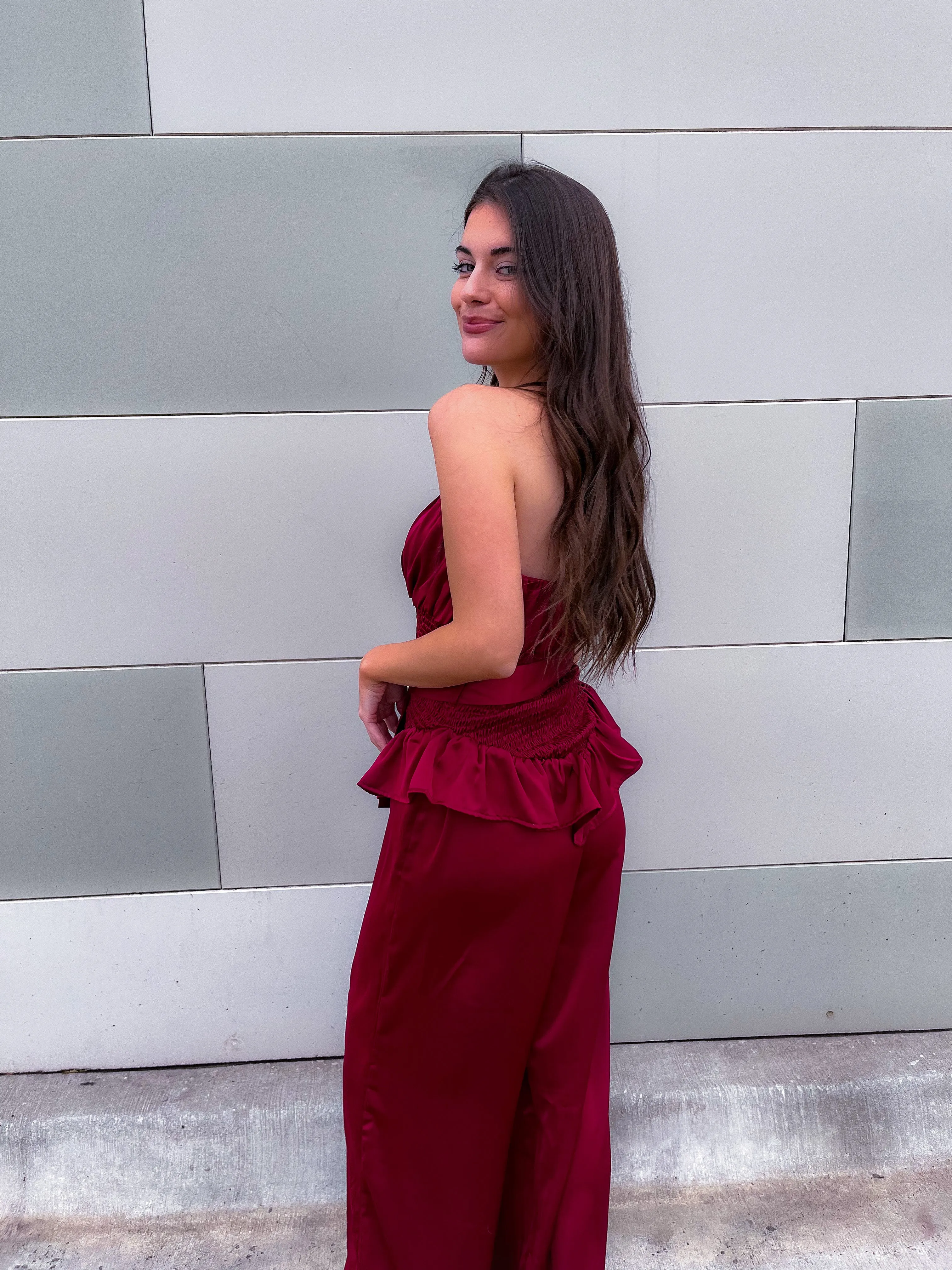 Amani Silky Tube Top Pant Set
