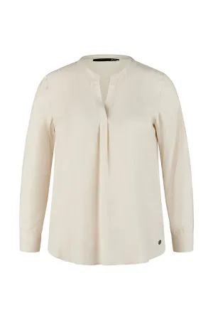 BEIGE V-NECK BLOUSE