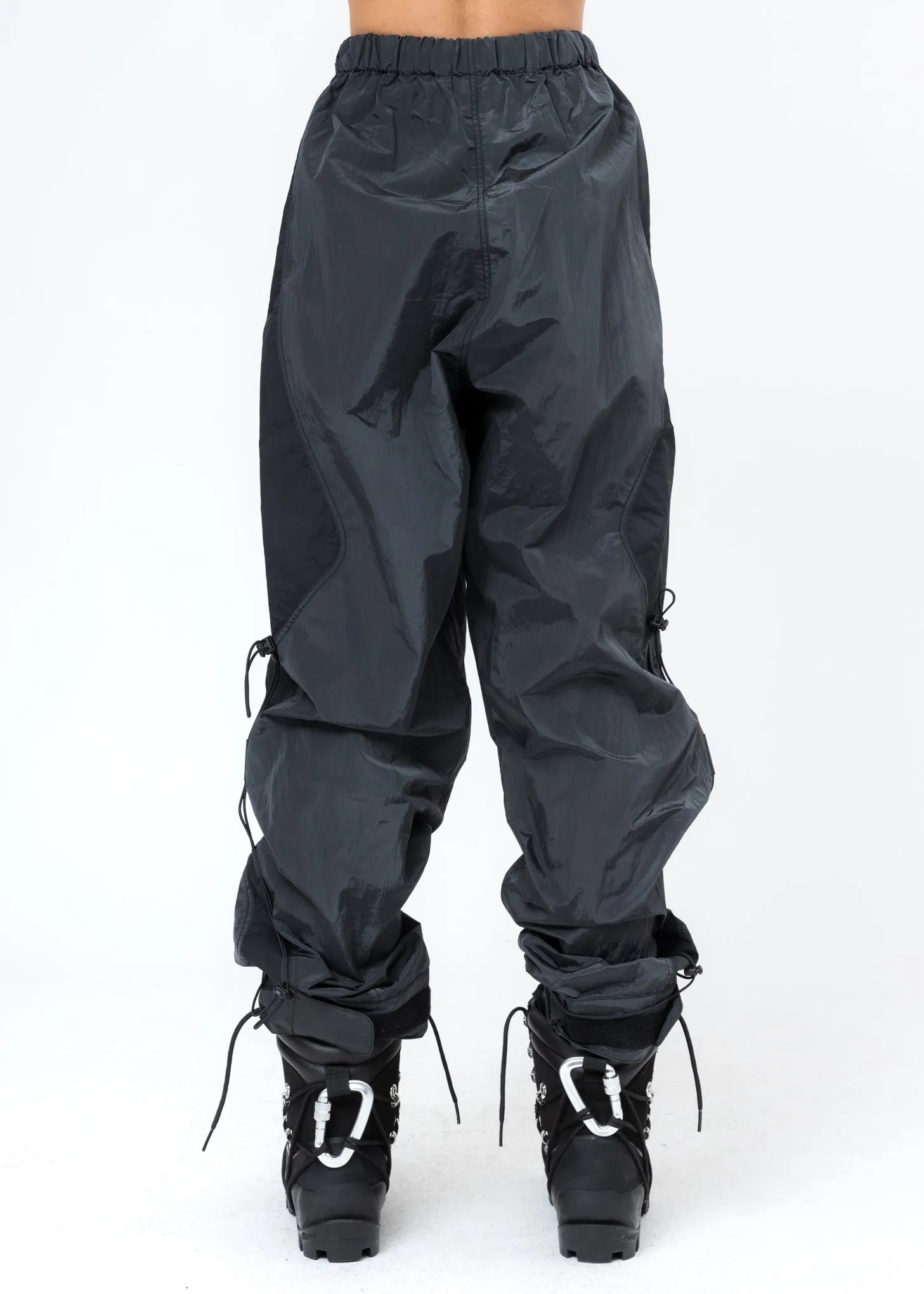 Black Logo Wind Pants