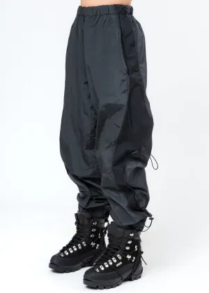 Black Logo Wind Pants