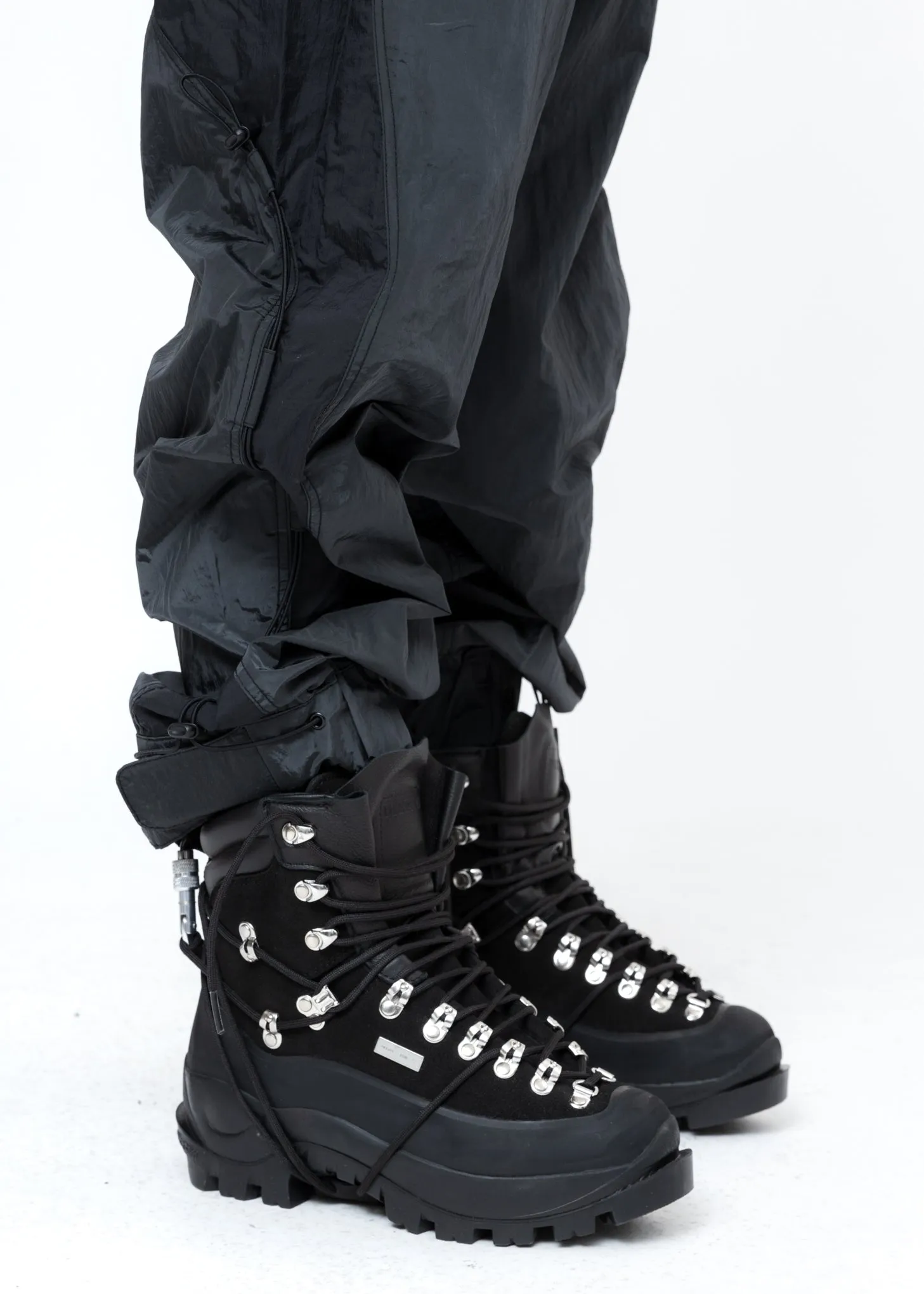 Black Logo Wind Pants