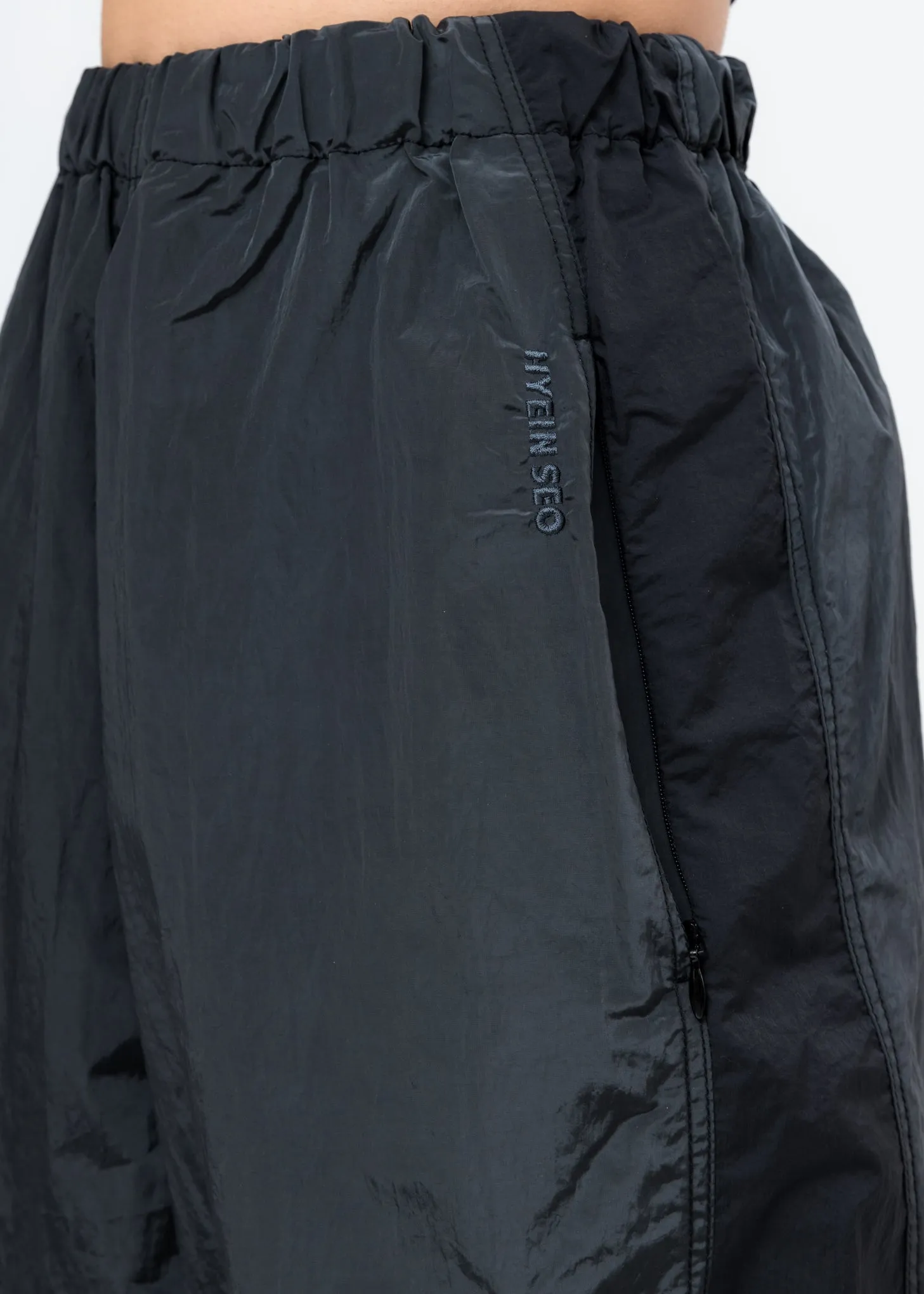 Black Logo Wind Pants