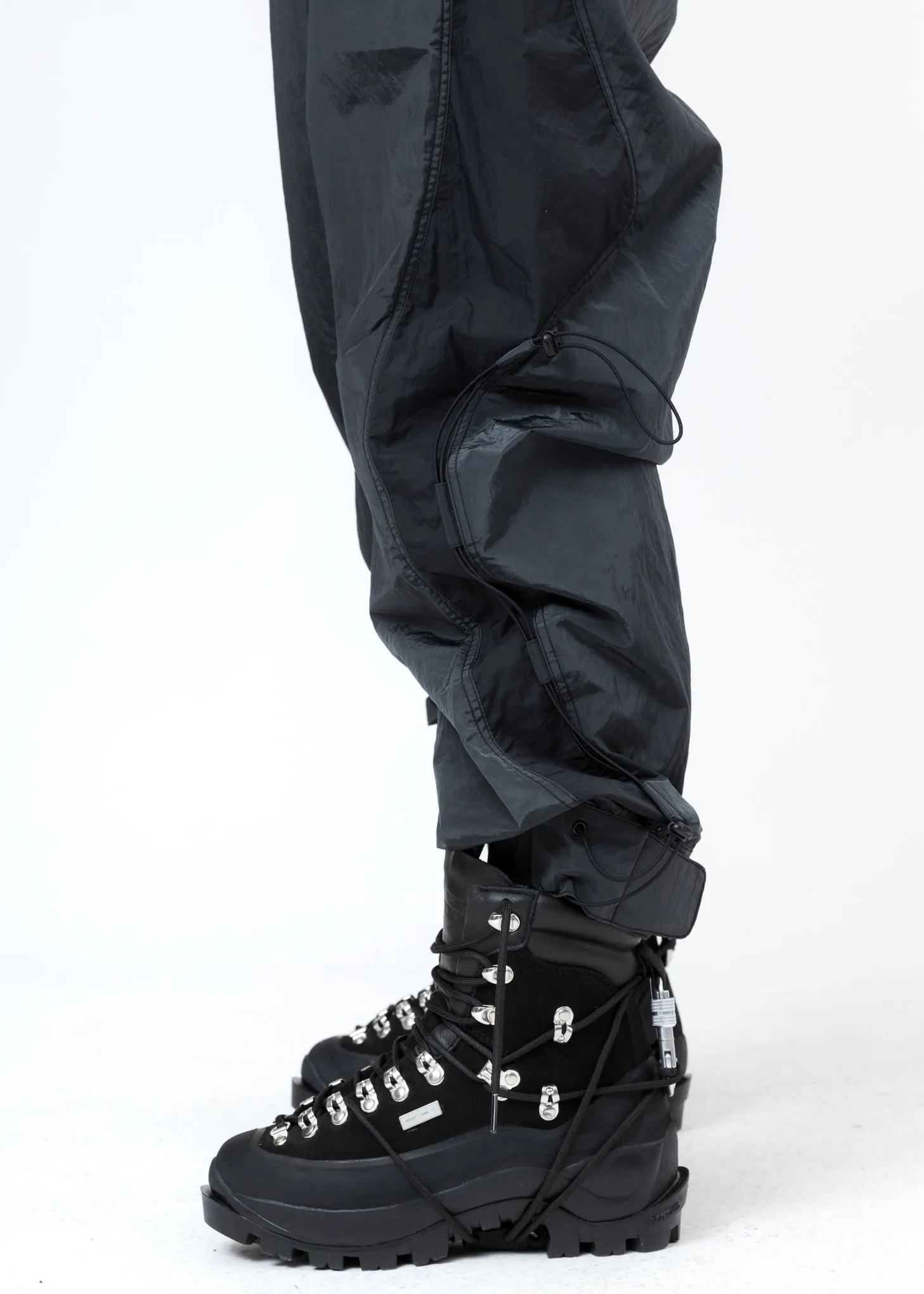 Black Logo Wind Pants