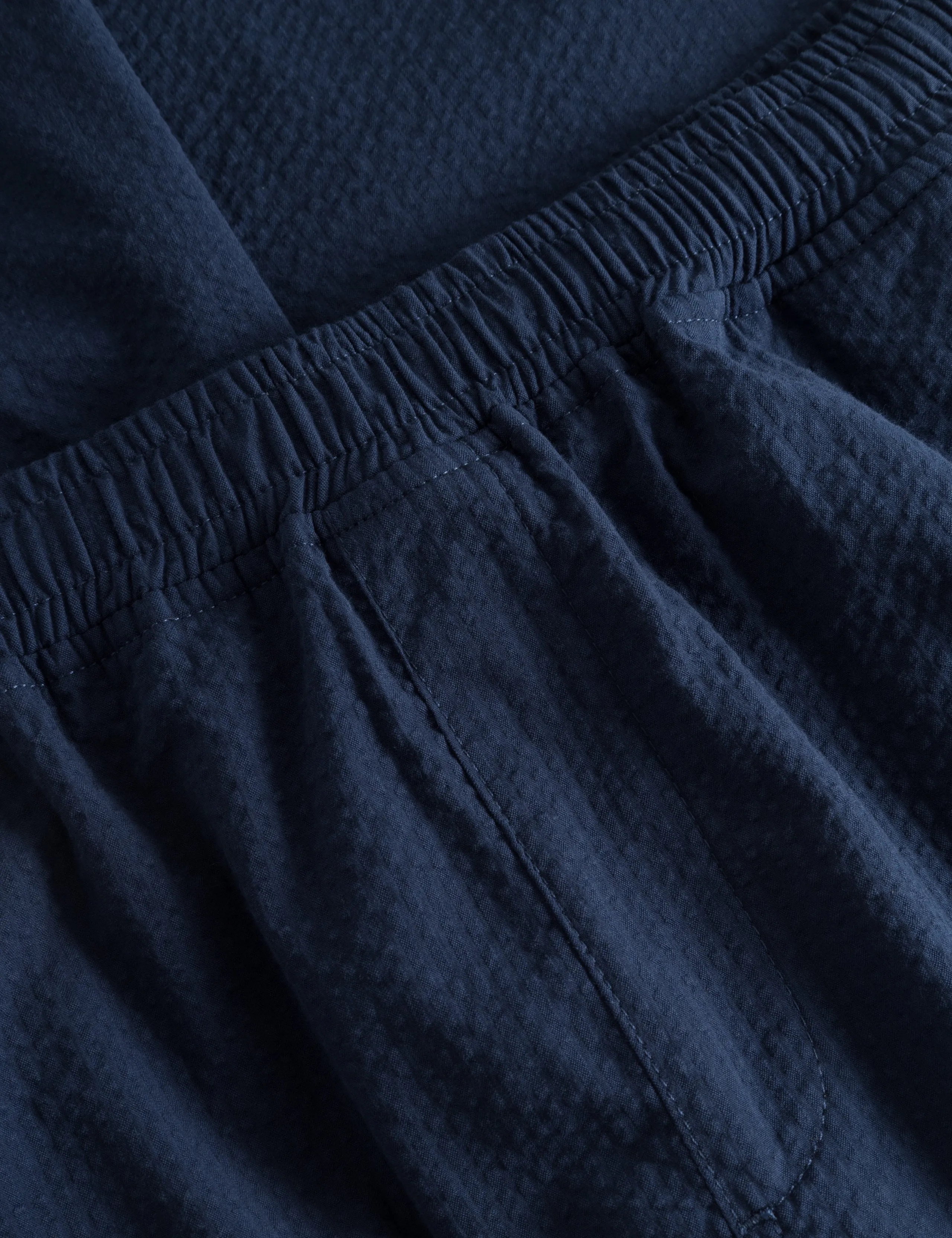 CALM PANTS - NAVY SEERSUCKER
