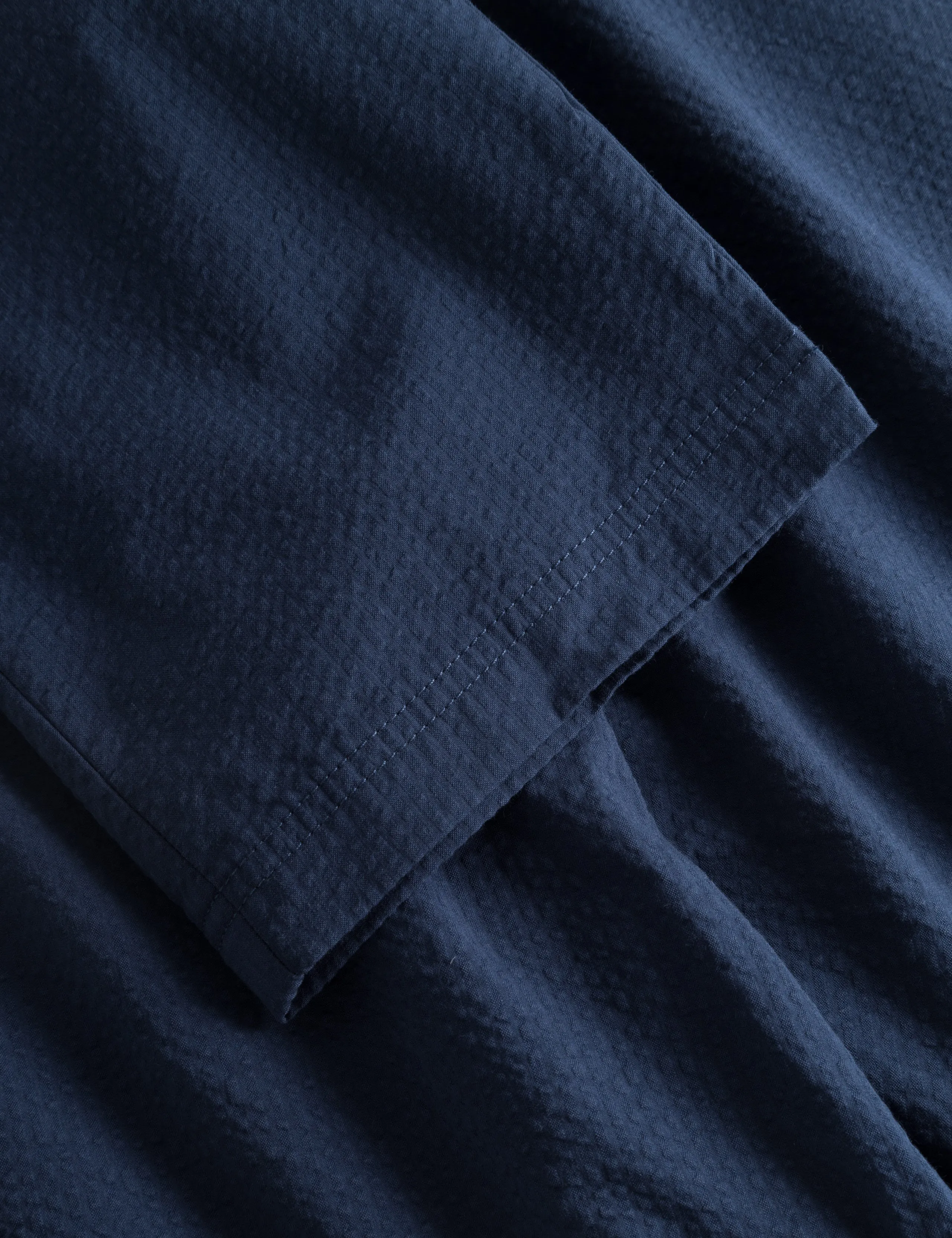 CALM PANTS - NAVY SEERSUCKER