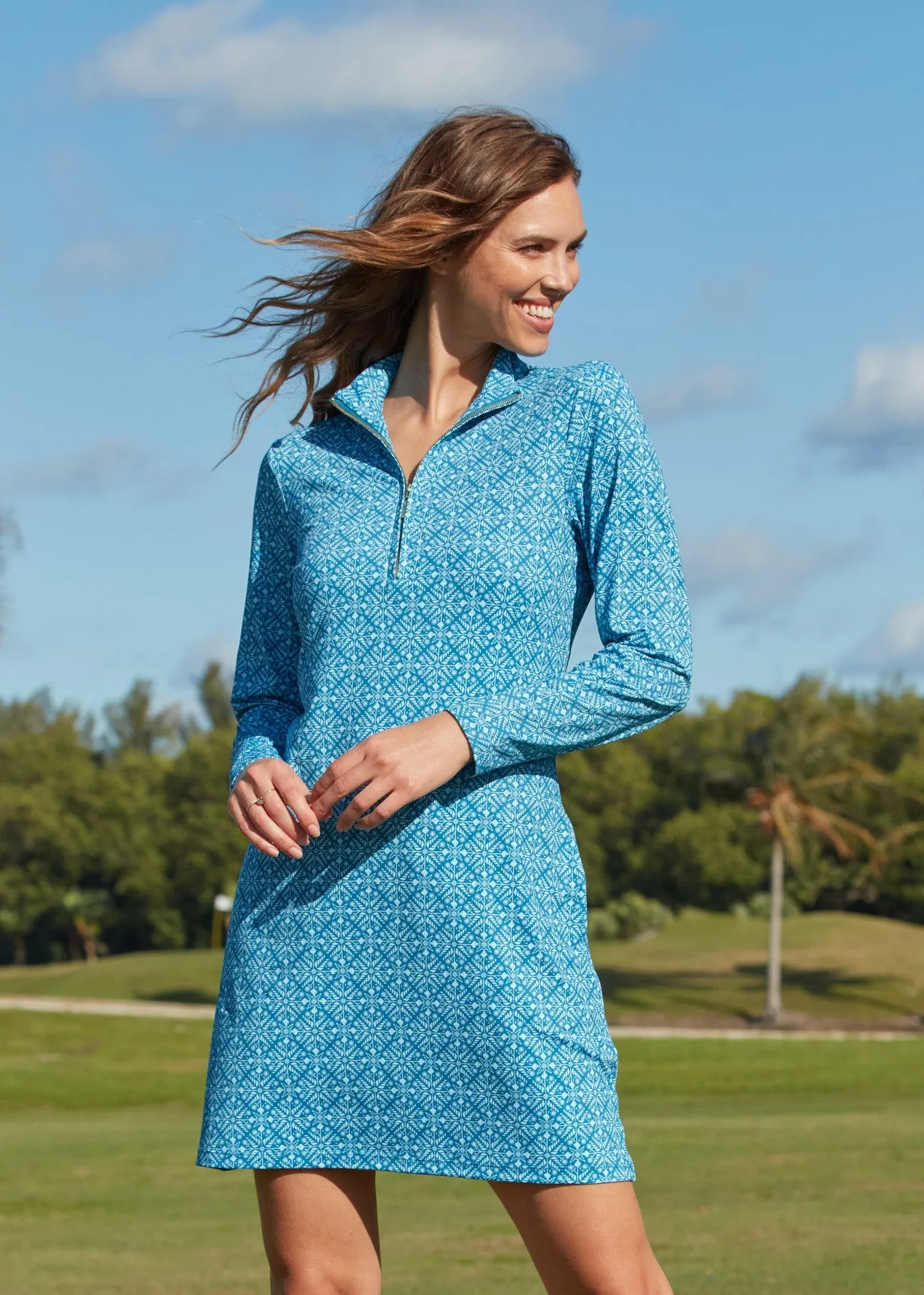 Camden Leaf 1/4 Zip Sport Dress