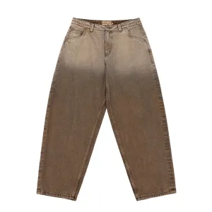 Classic Baggy Denim Pants - Dipped Sandblasted Brown