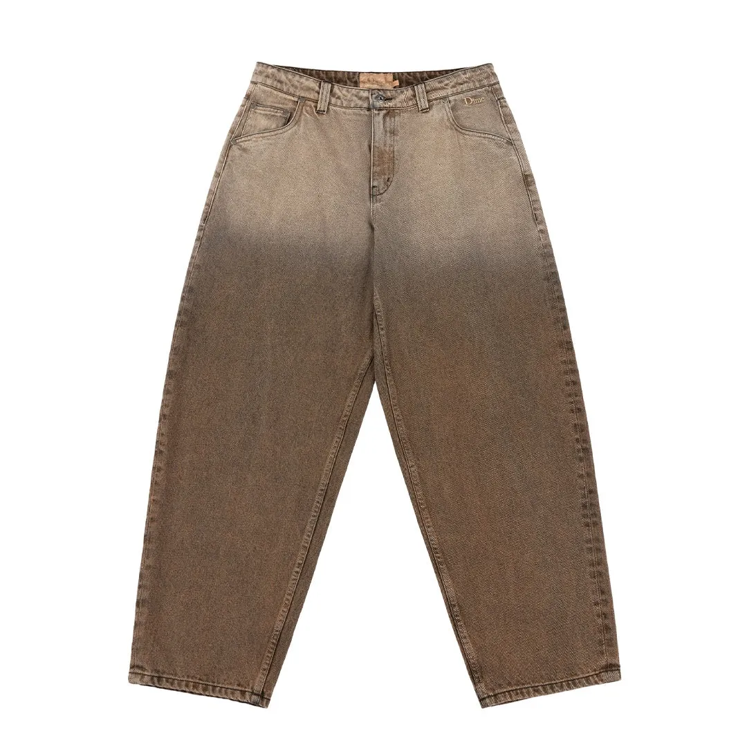Classic Baggy Denim Pants - Dipped Sandblasted Brown