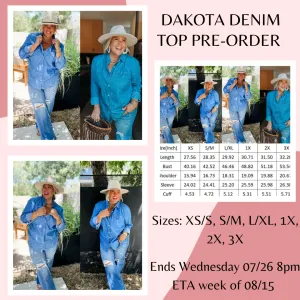 Dakota Denim Top Pre-Order