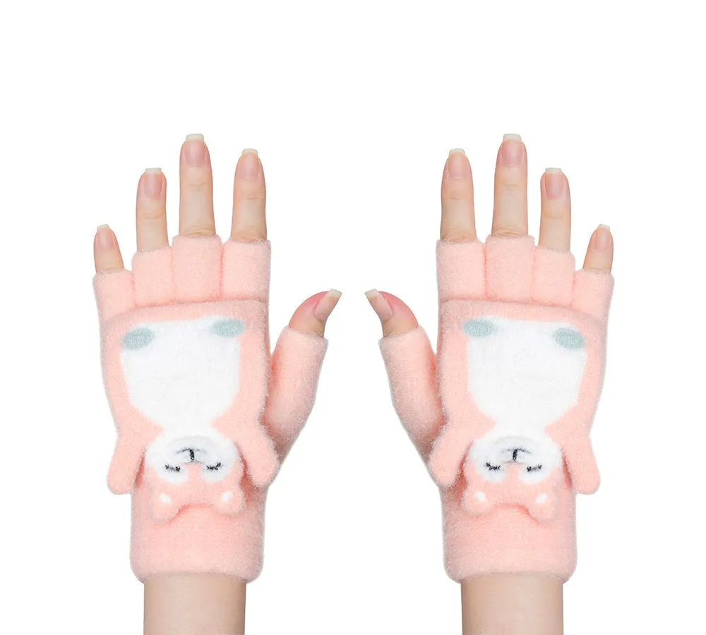 EVERAU® Fingerless Ultra Plush Knit Bearling Gloves