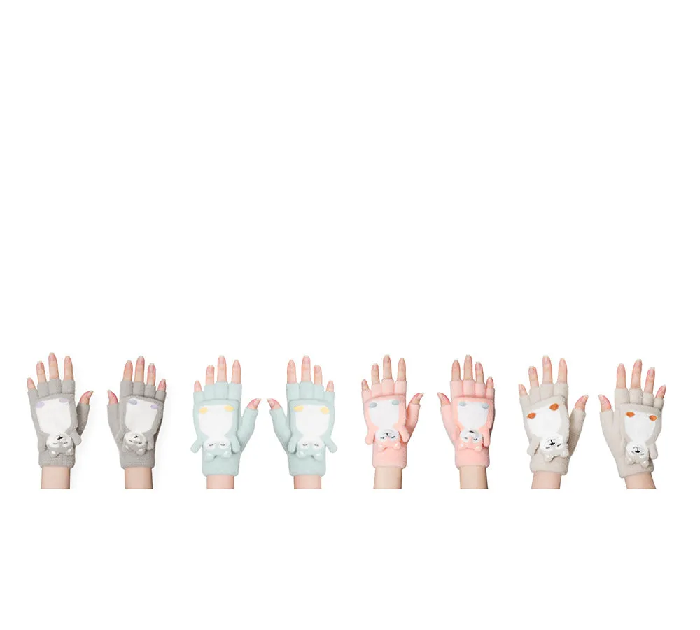 EVERAU® Fingerless Ultra Plush Knit Bearling Gloves