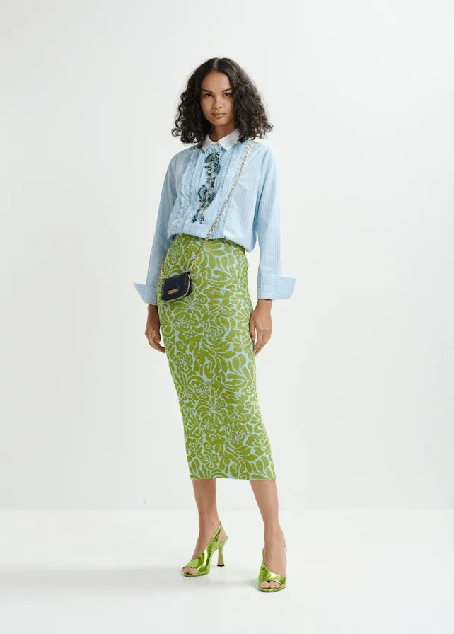 Halpaca Jacquard Skirt