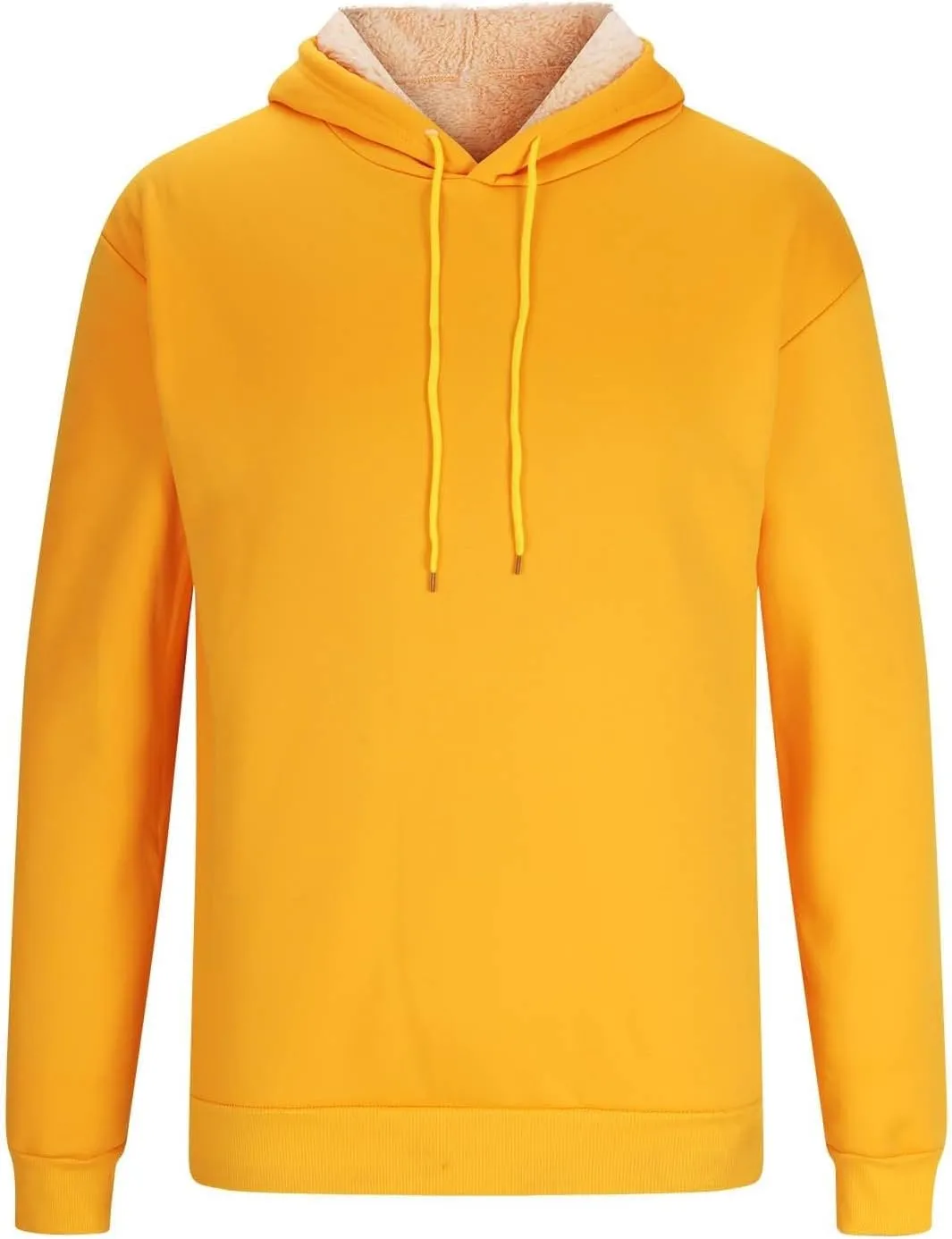 Hoodies for Men Long Sleeve Drawstring Hoodies Soild Hooded Shirt Winter Thick Pullover Basic Hoodie Kangaroo Pocket