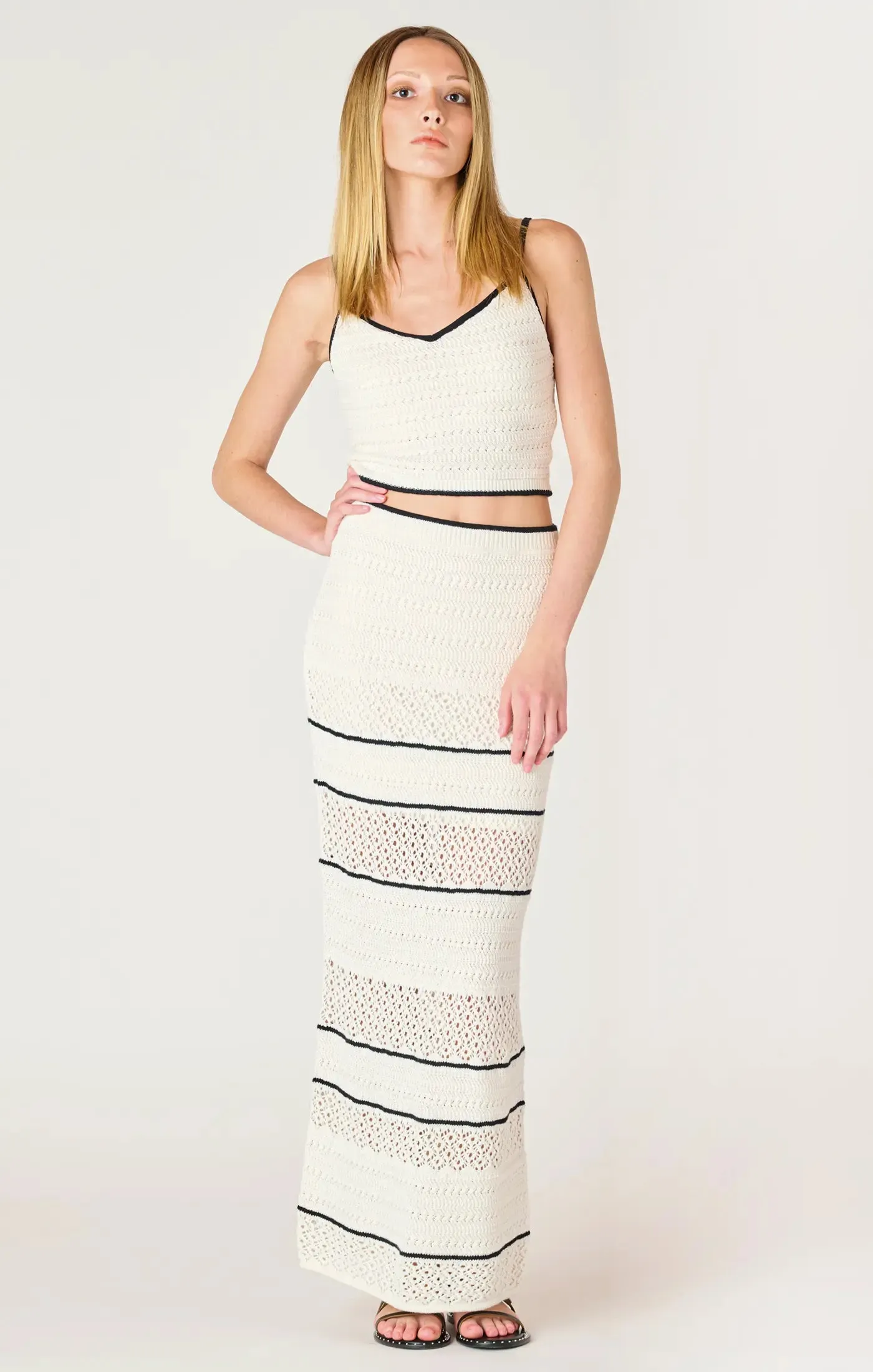 Ivory Midi Crochet Skirt 2527750 D