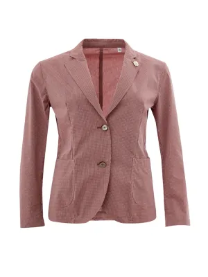 Lardini Elegant Pink Cotton Jacket