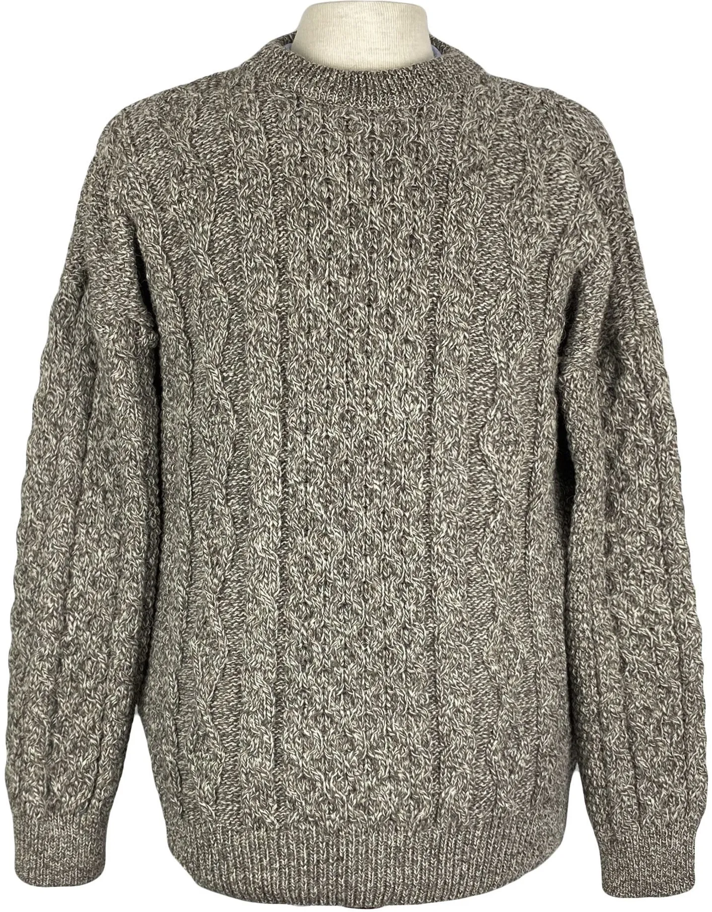 O'Connell's Irish Fisherman Aran Sweater - Mushroom Sz XXL (NWT)
