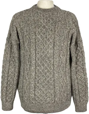 O'Connell's Irish Fisherman Aran Sweater - Mushroom Sz XXL (NWT)