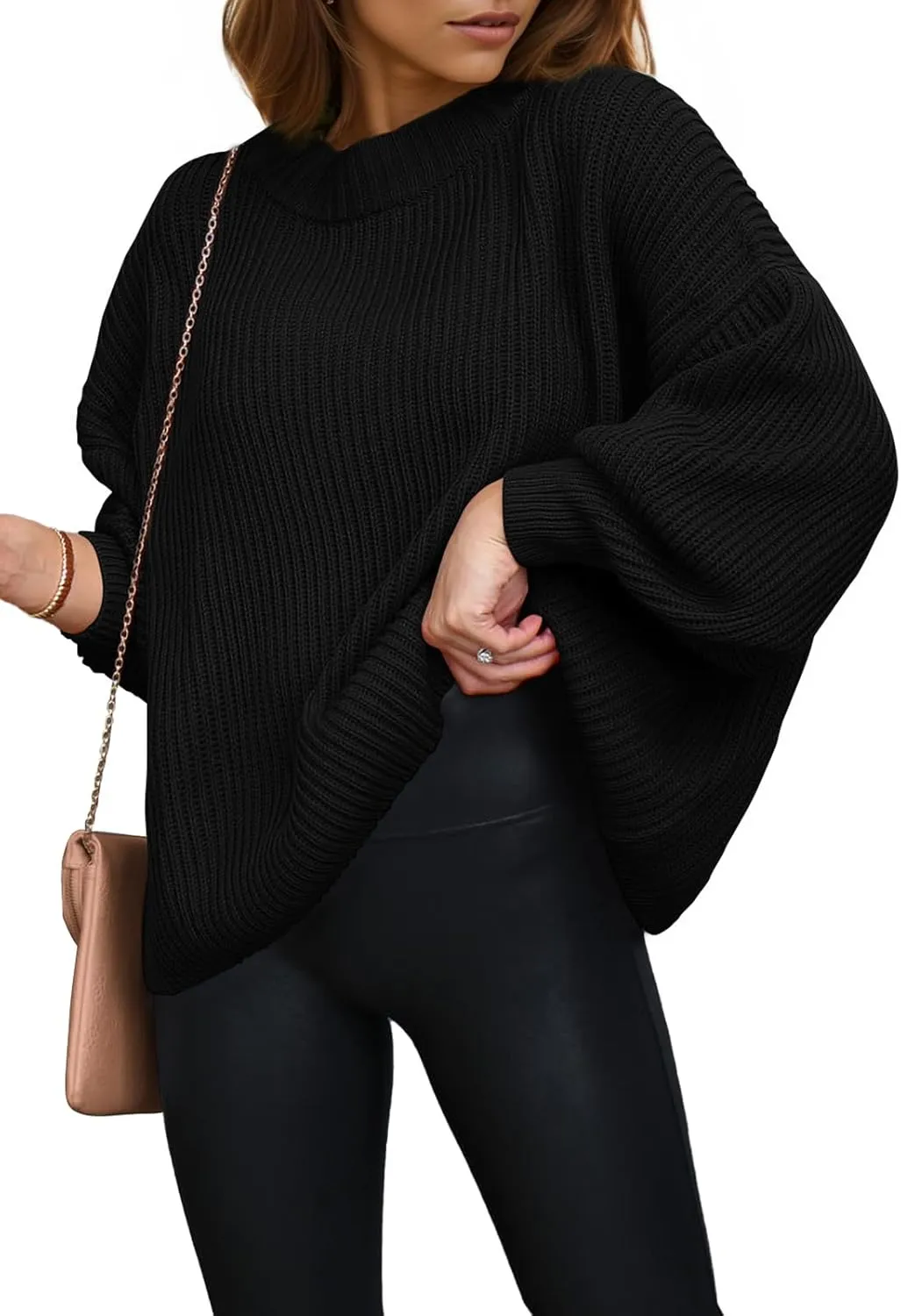 PRETTYGARDEN Womens Sweaters Fall 2025 Oversized Chunky Knitted Pullover Sweater Casual Long Sleeve Crewneck Cute Sweaters
