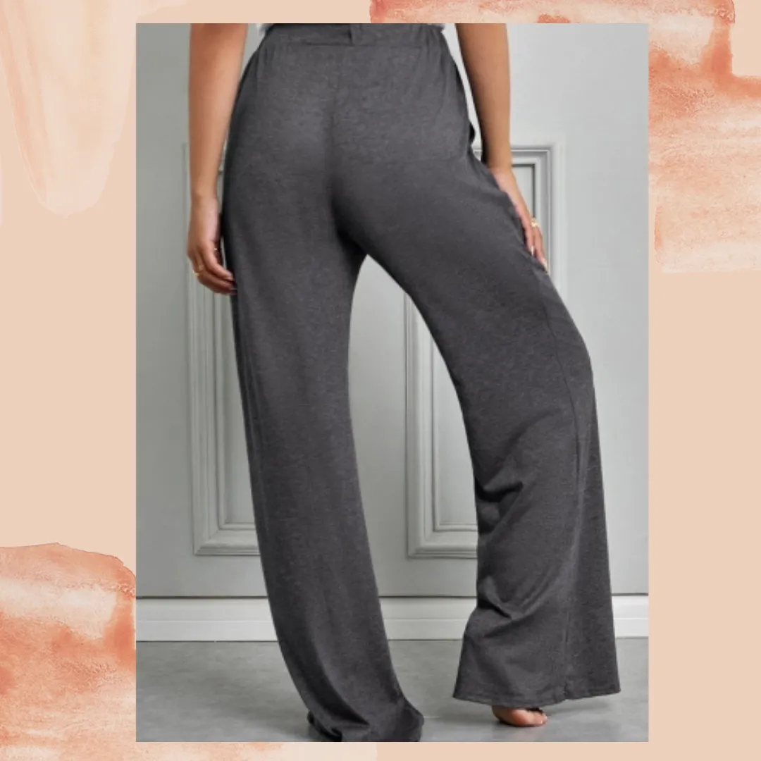 "Rosabella" Palazzo Pants (Charcoal)