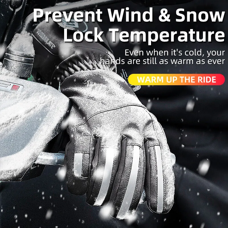 ROCKBROS Winter Gloves Waterproof Windproof Bike Motorcycle Gloves Extra Warm Unisex