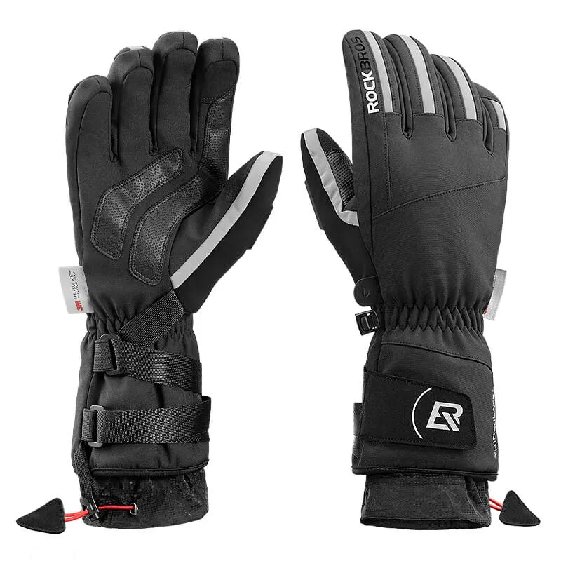ROCKBROS Winter Gloves Waterproof Windproof Bike Motorcycle Gloves Extra Warm Unisex