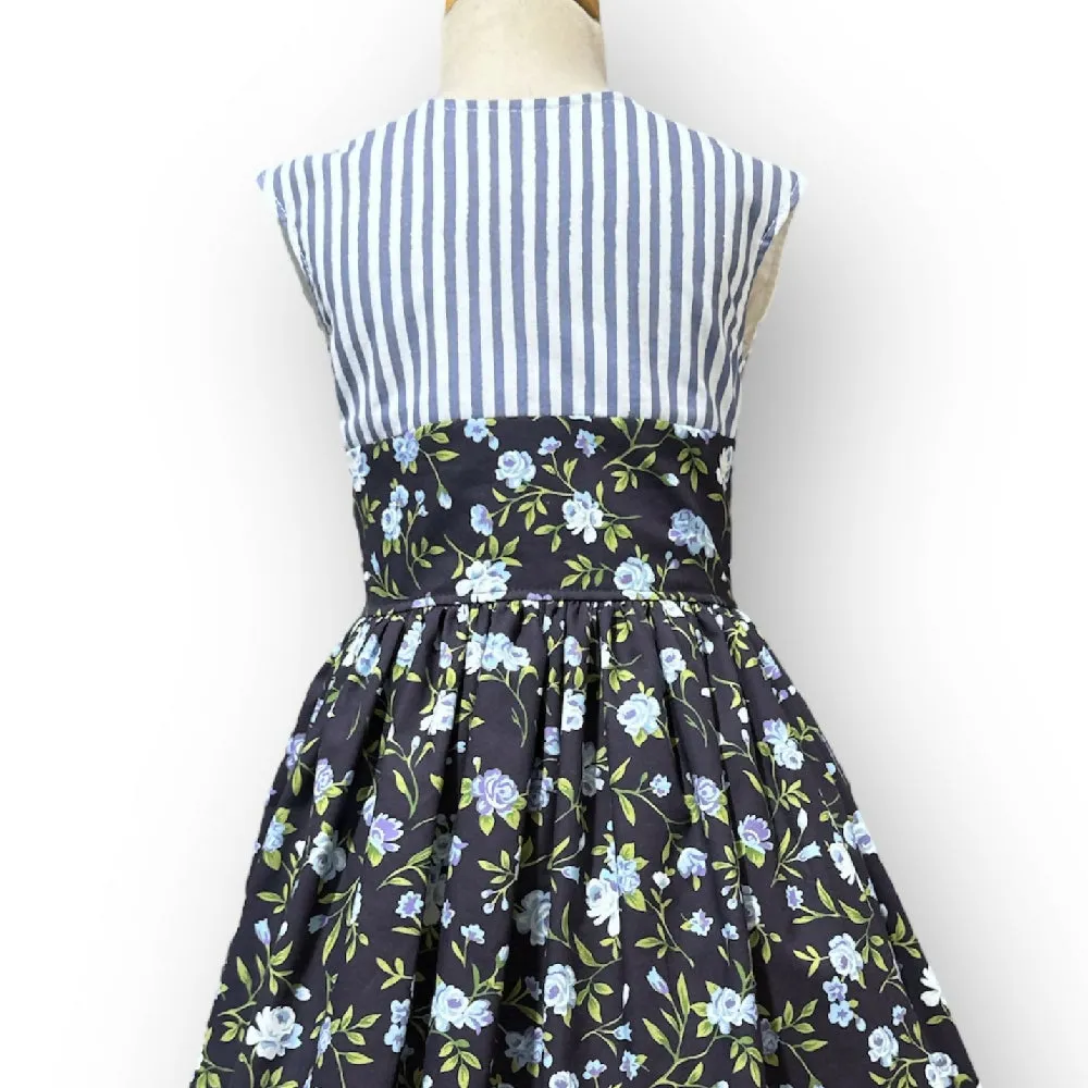 SIZE 4 Navy Purple Roses OPAL Dress