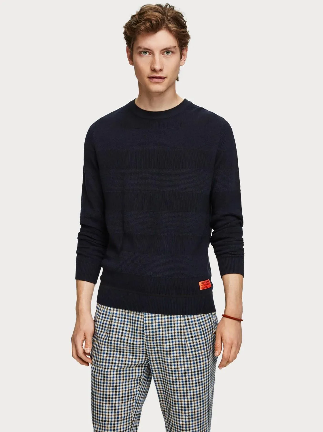 Structured Crew Neck Pullover (Black)