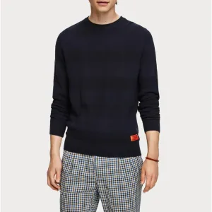 Structured Crew Neck Pullover (Black)