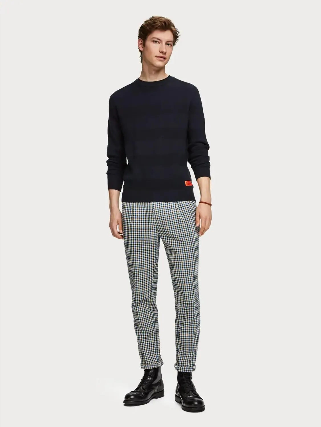 Structured Crew Neck Pullover (Black)