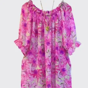 Summer Blouses Loose Casual Short Sleeve Blouse