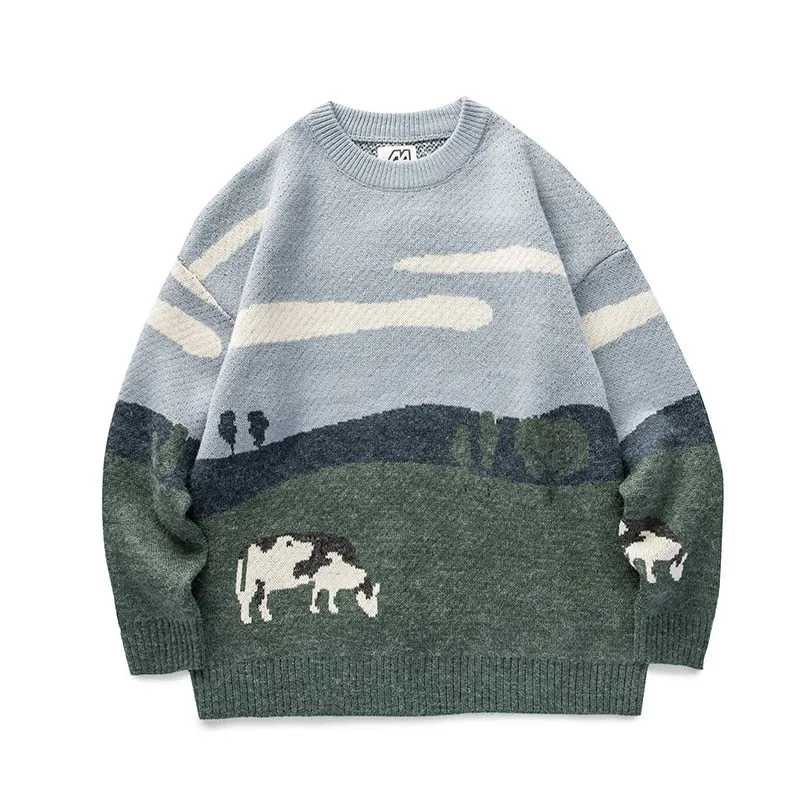 Vintage O-Neck Sweaters