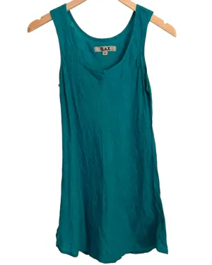 Warm Autumn Juniper Sleeveless Linen Top