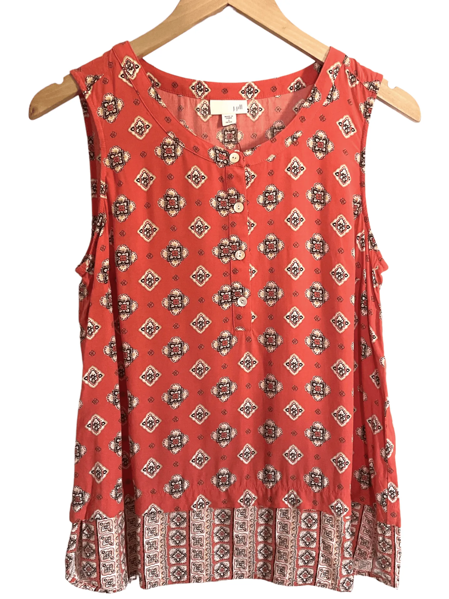 Warm Autumn Print Sleeveless Top