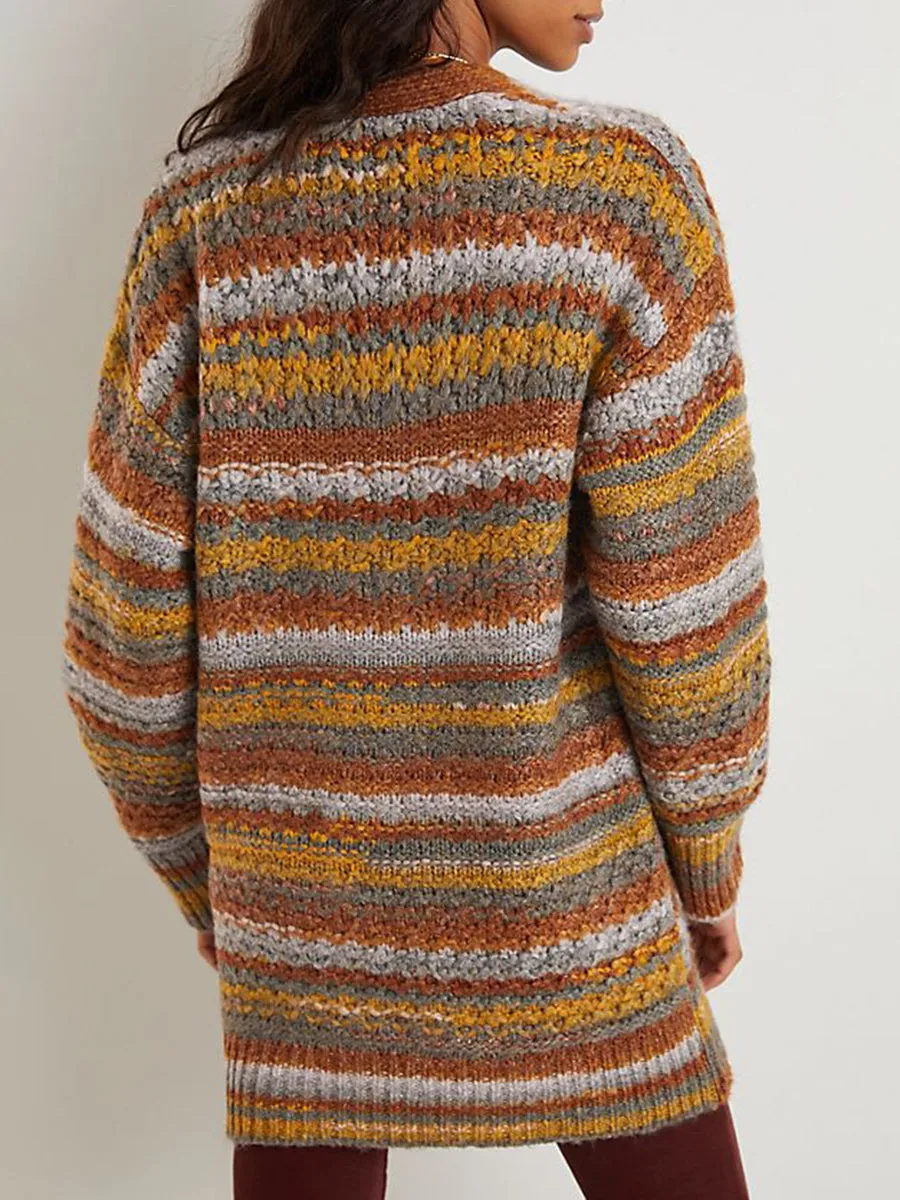 Warm Colorful Women'S Sweater Coat