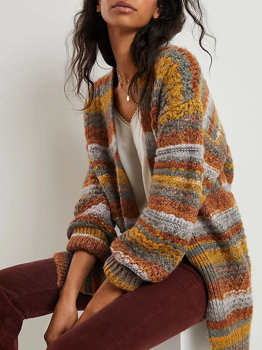 Warm Colorful Women'S Sweater Coat