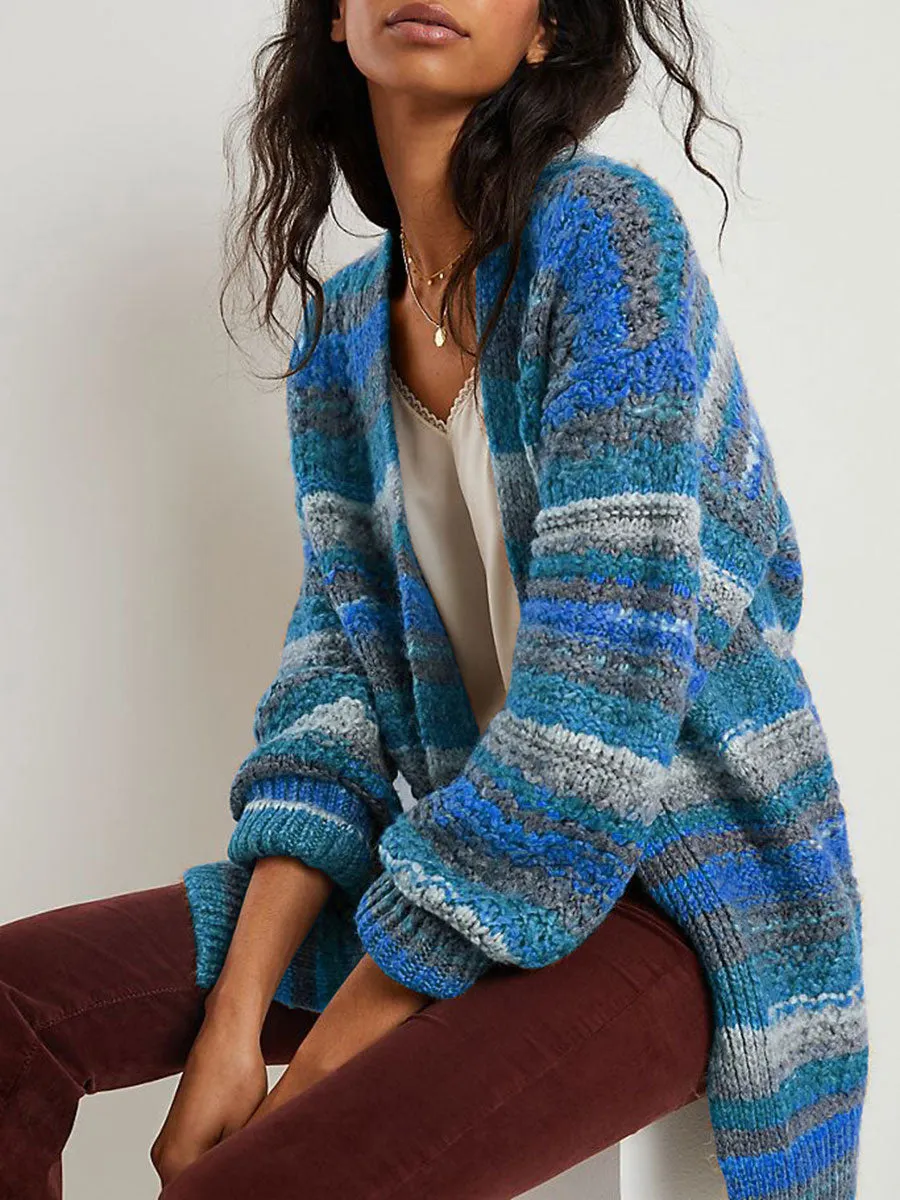 Warm Colorful Women'S Sweater Coat