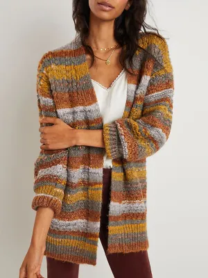 Warm Colorful Women'S Sweater Coat