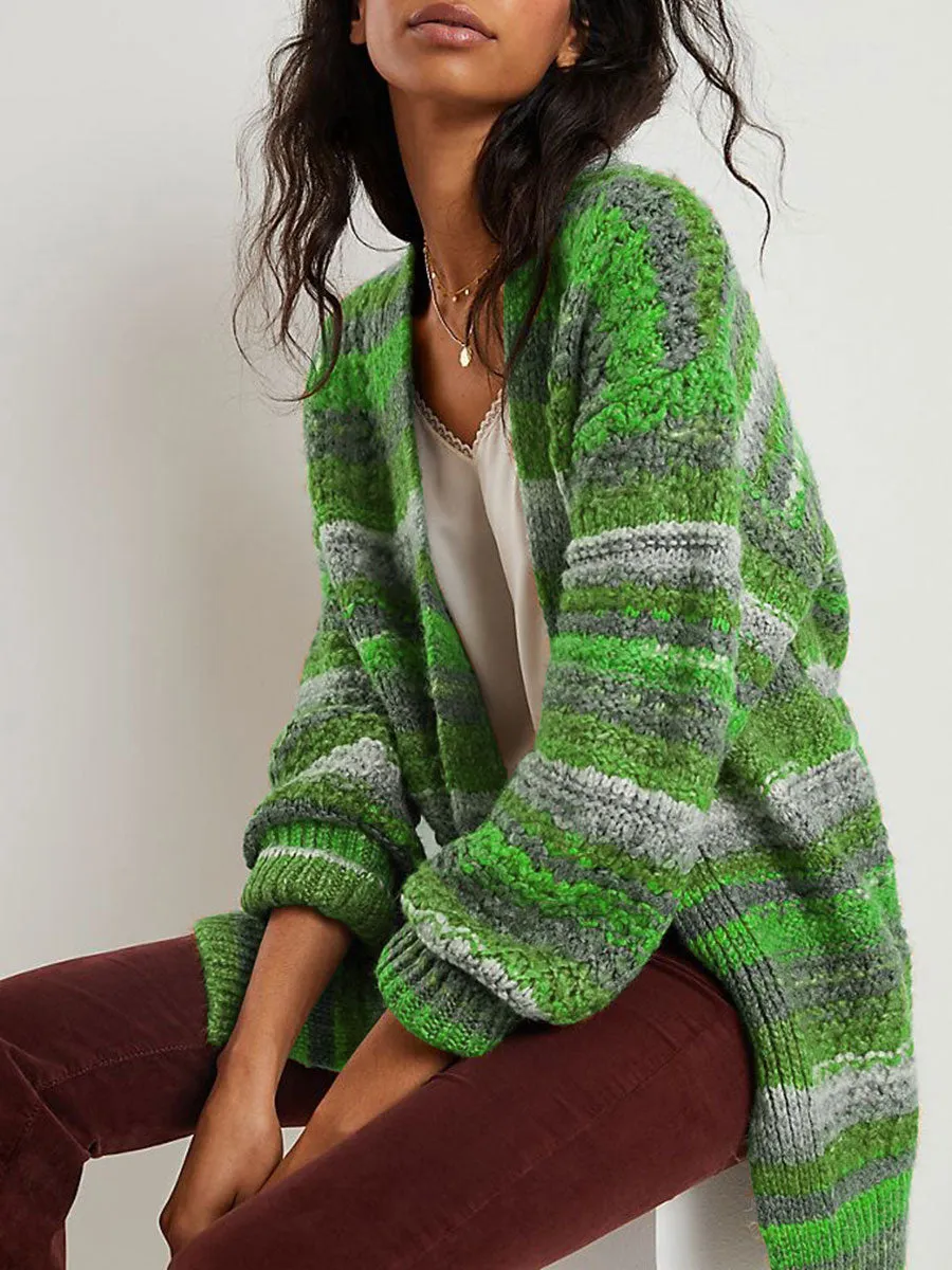 Warm Colorful Women'S Sweater Coat