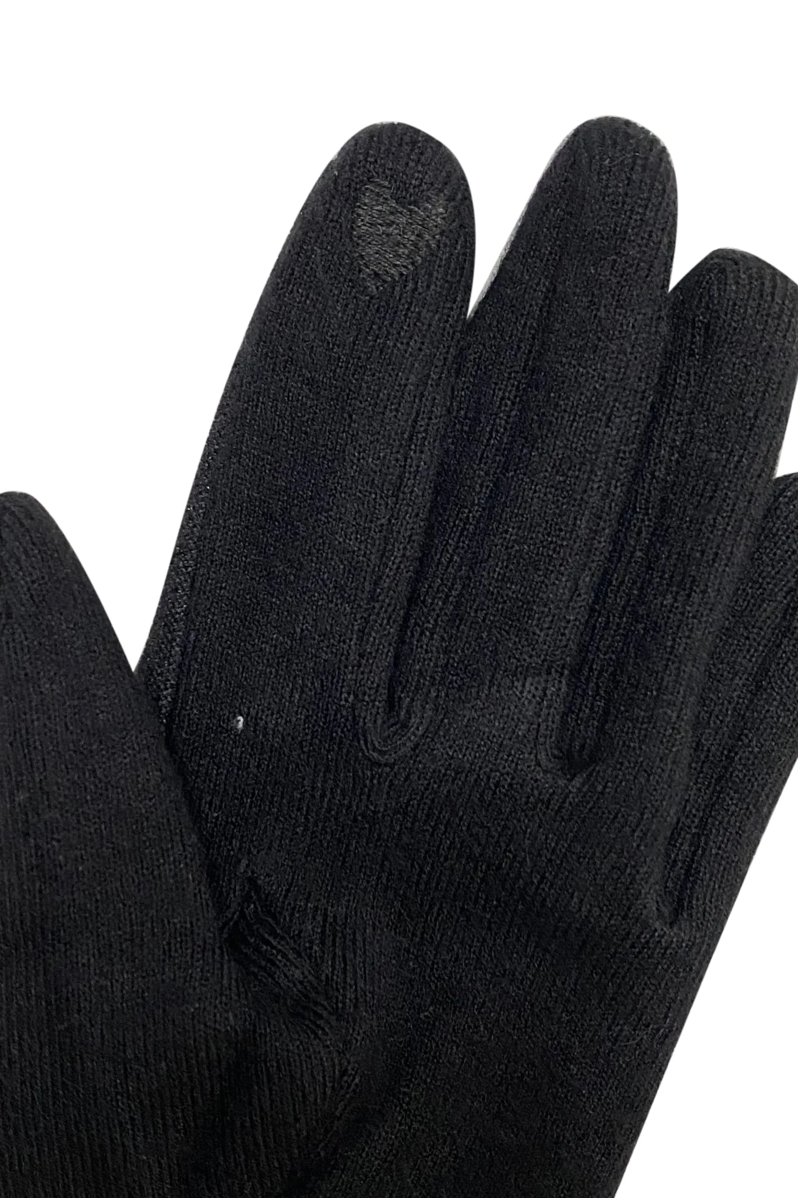 Warm Diamond Effect Touchscreen Gloves With Glitter Thread