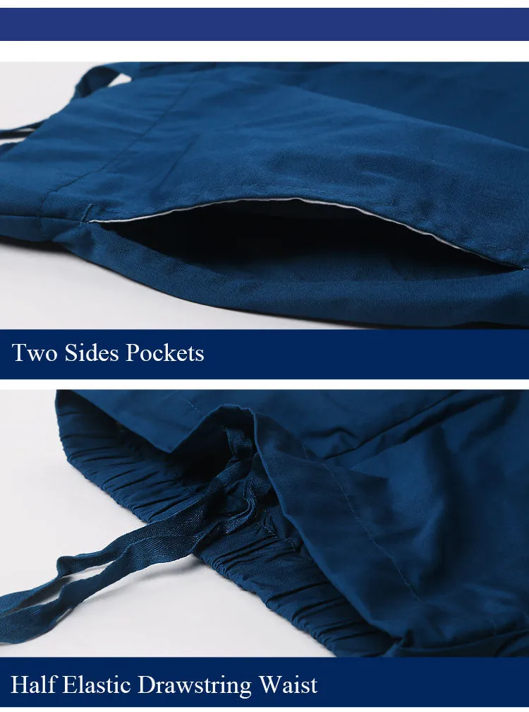 Warm-Up Jacket Men Scrub Set Natural Uniforms Warm-Up Jackets Front Snaps Round Neck Nurse Workwear