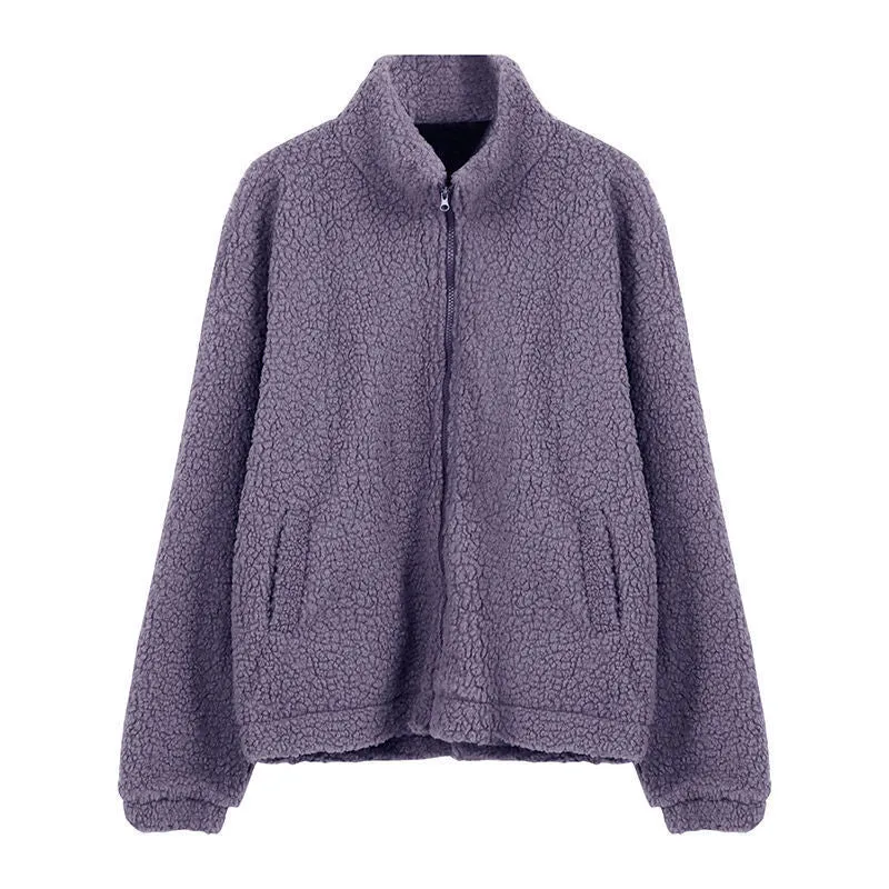 Women Korean Loose Warm Long Sleeved Student Tops Outerwear