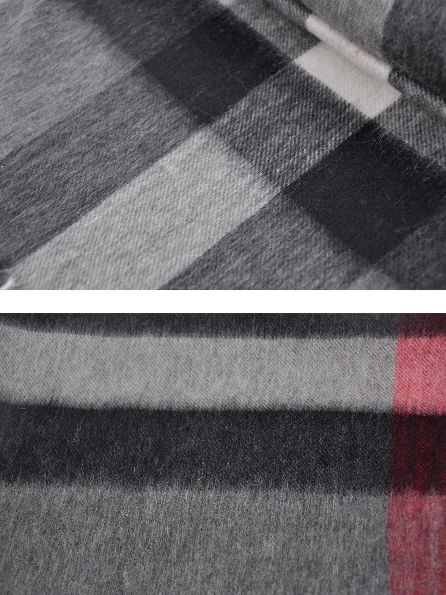 Woolen Bloom Soft Warm Wrap Fringed Plaid Scarf